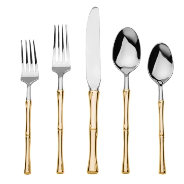 Shop All^84206 Rattan Gold Flatware Service for For 4 - cozylivehome.com | we sell a wide range of comfortable household items