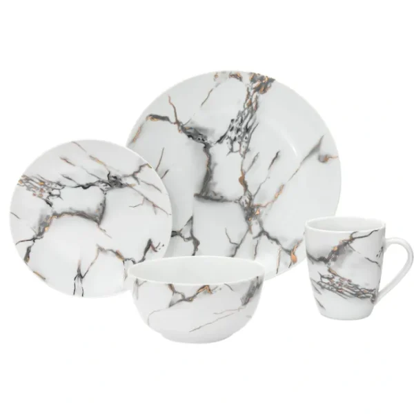 Shop All^70341 RAYO MARBLE Dinnerware Service For 4 - cozylivehome.com | we sell a wide range of comfortable household items