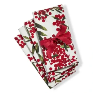 Red Berry Sprig Napkins Set-4 - cozylivehome.com | we sell a wide range of comfortable household items* Shop All