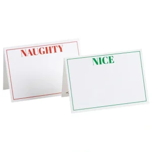 REVERSIBLE PLACE CARDS NAUGHTY OR NICE - cozylivehome.com | we sell a wide range of comfortable household items* Shop All
