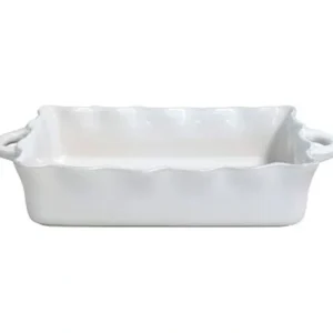 RFF440-WHI LG. RECT. RUFFLED BAKER - cozylivehome.com | we sell a wide range of comfortable household items* Shop All