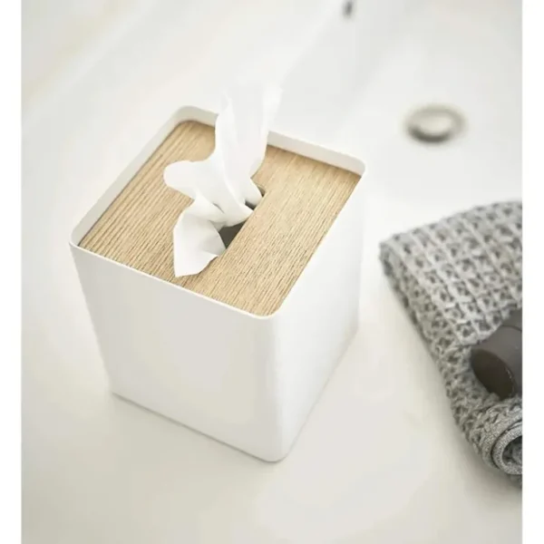Rin Tissue Box Cover Steel, White - cozylivehome.com | we sell a wide range of comfortable household items* Shop All