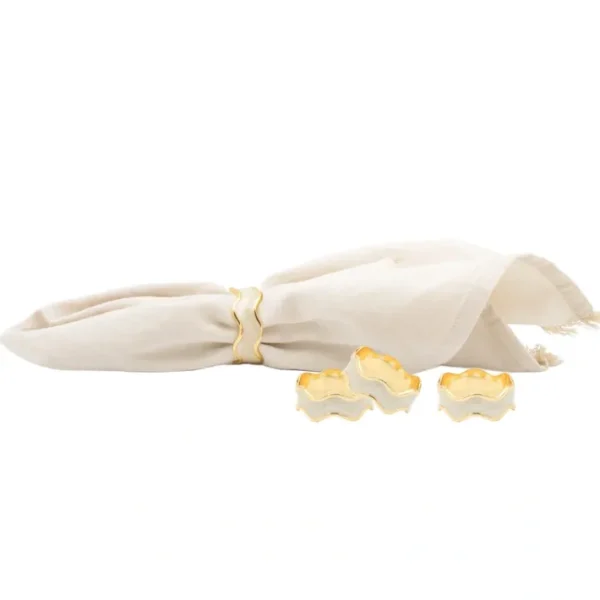 Shop All^95551 S/4 White Swirl Napkin Rings - cozylivehome.com | we sell a wide range of comfortable household items
