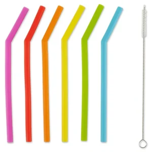 SILICONE BENT STRAWS 6" SET OF 6 - cozylivehome.com | we sell a wide range of comfortable household items* Shop All