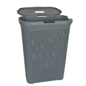 1664 Slim Plastic Laundry Hamper ,Grey - cozylivehome.com | we sell a wide range of comfortable household items* Housewares