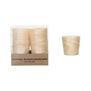 SNACK CUPS NATURAL WOOD/ SET OF 24 - cozylivehome.com | we sell a wide range of comfortable household items* Shop All