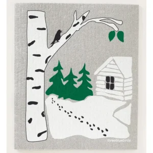 SNOWY CABIN SWEDISH DISHCLOTH - cozylivehome.com | we sell a wide range of comfortable household items* Shop All
