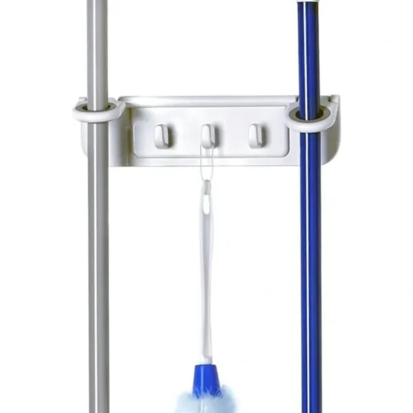Spectrum White Mop & Broom Organizer - cozylivehome.com | we sell a wide range of comfortable household items* Shop All