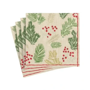 Sprigs and Berries Paper Cocktail Napkins - cozylivehome.com | we sell a wide range of comfortable household items* Shop All