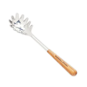 STAINLESS STEEL AND TEAK PASTA SERVER - cozylivehome.com | we sell a wide range of comfortable household items* Shop All