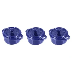 STAUB CERAMIC MINI COCOTTE 3 PC SET BLUE - cozylivehome.com | we sell a wide range of comfortable household items* Shop All