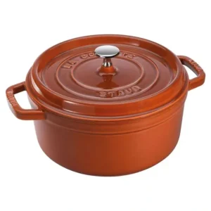 STAUB COCOTTE 7 QT ROUND BURNT ORANGE - cozylivehome.com | we sell a wide range of comfortable household items* Shop All