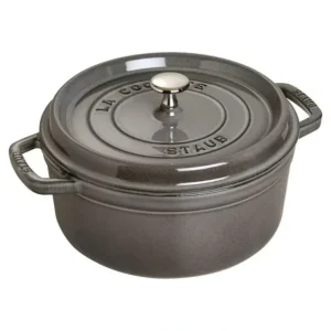 STAUB COCOTTE 5.5 QT ROUND GRAPHITE - cozylivehome.com | we sell a wide range of comfortable household items* Shop All