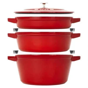 STAUB STACKABLE 4PC SET CHERRY - cozylivehome.com | we sell a wide range of comfortable household items* Shop All