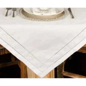 SWS-72x108 WHITE HEM DOT TABLECLOTH - cozylivehome.com | we sell a wide range of comfortable household items* Shop All