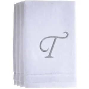T - Cotton velour monogram towel - White - cozylivehome.com | we sell a wide range of comfortable household items* Giftware