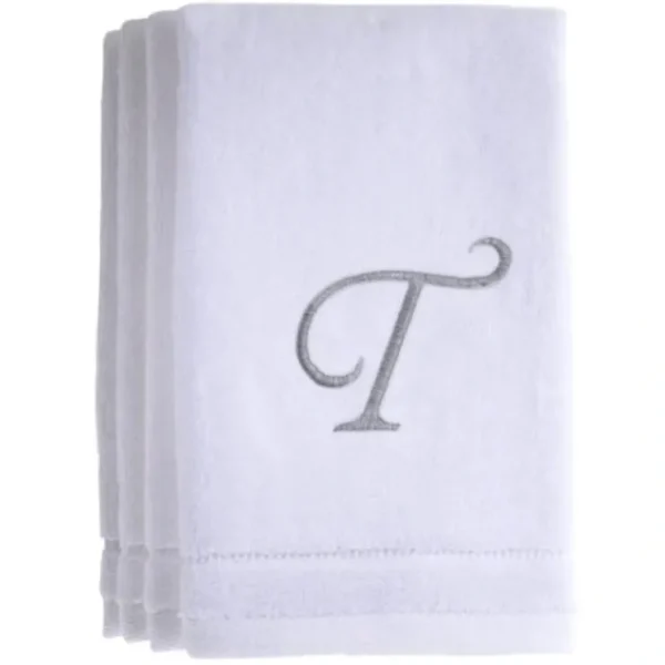 T - Cotton velour monogram towel - White - cozylivehome.com | we sell a wide range of comfortable household items* Giftware