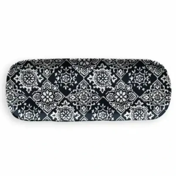 TarHong Black Bamboo Medallion Tray, 17.5" - cozylivehome.com | we sell a wide range of comfortable household items* Shop All