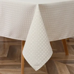 TC1374 Tablecloth Houndstooth White Gold - cozylivehome.com | we sell a wide range of comfortable household items* Shop All