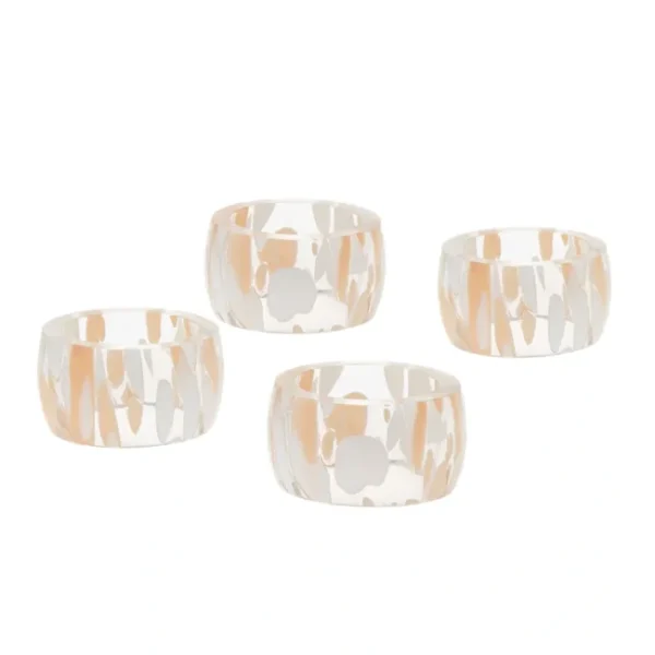 Shop All^70626 TERRAZO LOOK GLAS NAPKIN RINGS - cozylivehome.com | we sell a wide range of comfortable household items