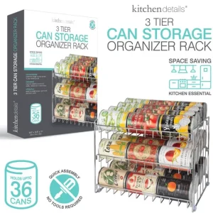 Shop All^3-Tier Stackable Can Rack Organizer - CHR Finish - cozylivehome.com | we sell a wide range of comfortable household items