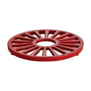 TRIVET ENAMELED CAST IRON 7" ROUND RED - cozylivehome.com | we sell a wide range of comfortable household items* Shop All