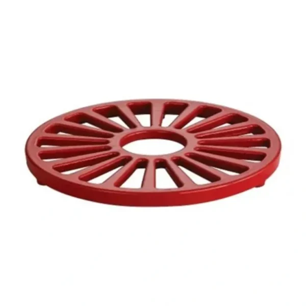 TRIVET ENAMELED CAST IRON 7" ROUND RED - cozylivehome.com | we sell a wide range of comfortable household items* Shop All