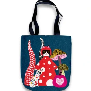 Tuxedo Cat Yayoi Kusameow With Love - Tote Bag - cozylivehome.com | we sell a wide range of comfortable household items* Shop All