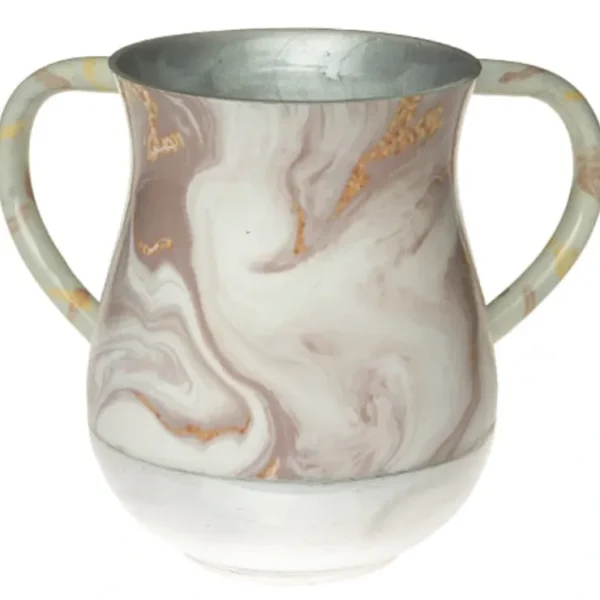 UK48427 Aluminium Washing Cup 13 cm - Marble texture - cozylivehome.com | we sell a wide range of comfortable household items* Shop All