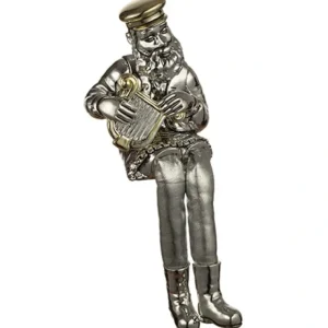 UK45582 Polyresin Sitting Hassidic Figurine With Black Cloth Legs 26 Cm - Harp Player - cozylivehome.com | we sell a wide range of comfortable household items* Giftware
