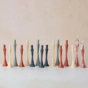 Unscented Taper in Taper Holder Shaped Candle 12" - cozylivehome.com | we sell a wide range of comfortable household items* Shop All