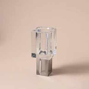 VAV5061 Crystal Square Vase With Colored Base - cozylivehome.com | we sell a wide range of comfortable household items* Giftware