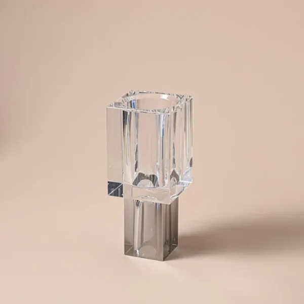 VAV5061 Crystal Square Vase With Colored Base - cozylivehome.com | we sell a wide range of comfortable household items* Giftware
