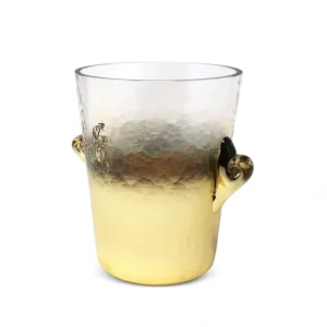 VB3347 Glass Ice Bucket With Gold Decor - cozylivehome.com | we sell a wide range of comfortable household items* Serveware