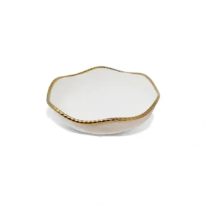 VB4695 White Salad Bowl with Gold Rope Edge - cozylivehome.com | we sell a wide range of comfortable household items* Giftware