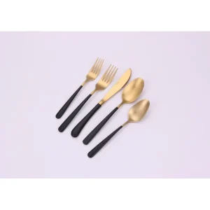 VF860GB Matte Gold with Black Handles - Service for 4 - cozylivehome.com | we sell a wide range of comfortable household items* Shop All