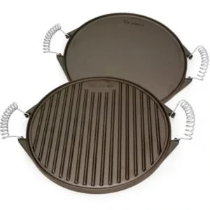 VICTORIA 12.5� Reversible Cast Iron Round Griddle with Removable Cool-Touch Handles - cozylivehome.com | we sell a wide range of comfortable household items* Housewares