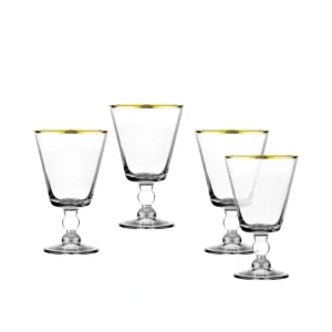 Shop All^28931 VITOLO GOBLET CLEAR/GOLD S/4 - cozylivehome.com | we sell a wide range of comfortable household items