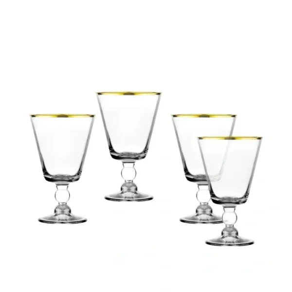 Shop All^28931 VITOLO GOBLET CLEAR/GOLD S/4 - cozylivehome.com | we sell a wide range of comfortable household items