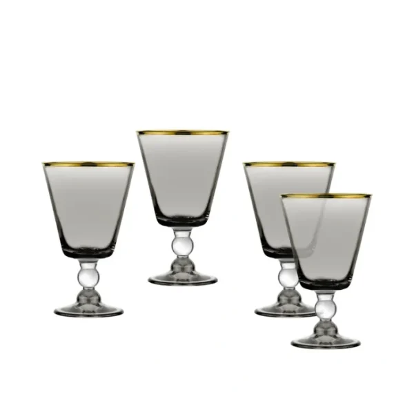 Shop All^28928 VITOLO GOBLET SMOKE/GOLD S/4 - cozylivehome.com | we sell a wide range of comfortable household items