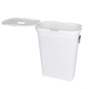 1664White Slim Laundry Hamper Basket, White - cozylivehome.com | we sell a wide range of comfortable household items* Housewares