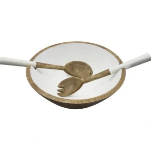 50673 WHT DECAL 12IN BOWL W/ SERVERS - cozylivehome.com | we sell a wide range of comfortable household items* Giftware
