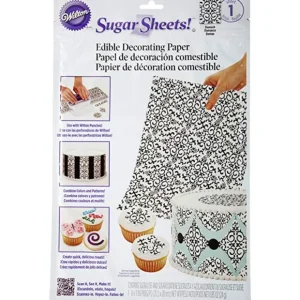 Wilton Sugar Sheet, Black and White Damask - cozylivehome.com | we sell a wide range of comfortable household items* Foods
