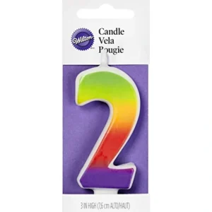 Wilton W2811-1041 Rainbow Candle, Numeral 2 - cozylivehome.com | we sell a wide range of comfortable household items* Shop All