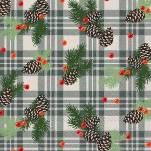 Woodland Plaid Cocktail Napkin - cozylivehome.com | we sell a wide range of comfortable household items* Shop All