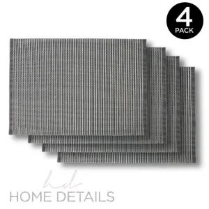 Woven Look PVC Placemat 12X18 Inch - Grey - cozylivehome.com | we sell a wide range of comfortable household items* Shop All