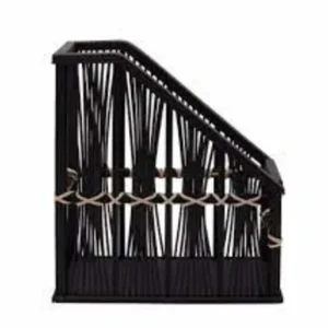 15891-01 WOVEN 5X13"H MAGAZINE RACK, BLACK - cozylivehome.com | we sell a wide range of comfortable household items* Giftware