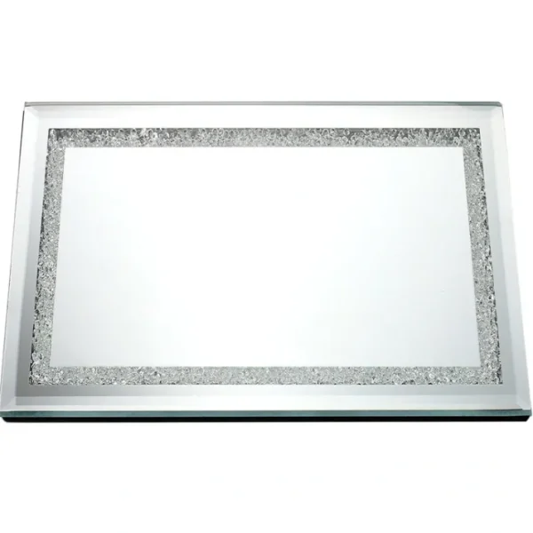Shop All^1492 16.5x11.8 Crystal Boarder Mirrored Leichter Tray - cozylivehome.com | we sell a wide range of comfortable household items