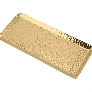 16090 11X7 GOLD Hammered Rectangle Serving Tray - cozylivehome.com | we sell a wide range of comfortable household items* Giftware