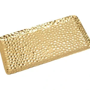 16089 14X9 GOLD Hammered Rectangle Serving Tray - cozylivehome.com | we sell a wide range of comfortable household items* Giftware